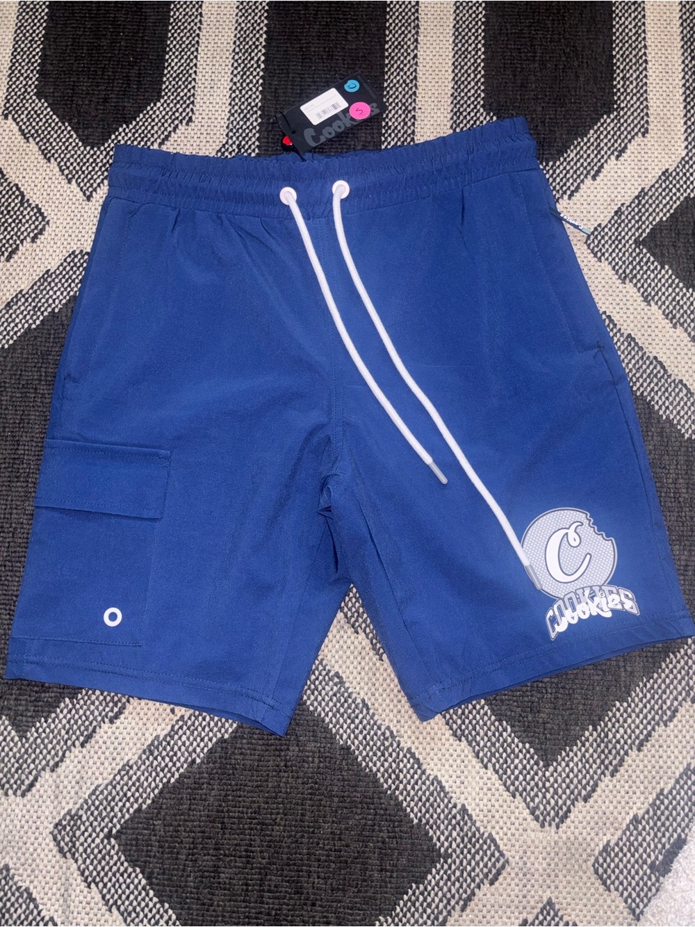 Cookers Blue Drawstring Cargo Shorts